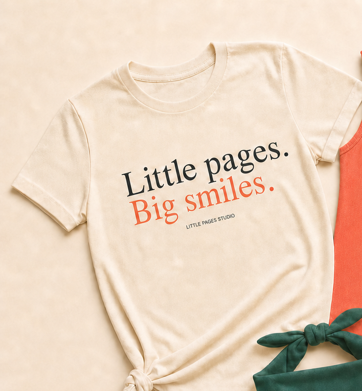Soft cream Little Pages Big Smiles T-shirt
