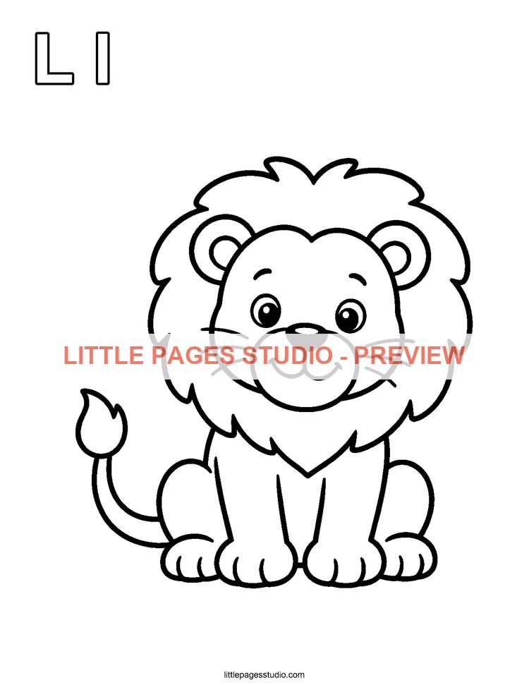 Watermarked preview of letter L for Lion