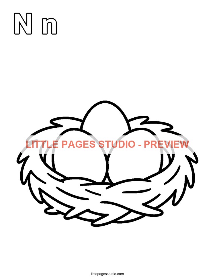 Watermarked preview of letter N for Nest