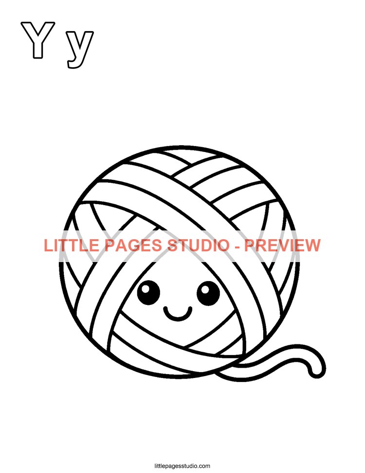 Watermarked preview of letter Y for Yarn