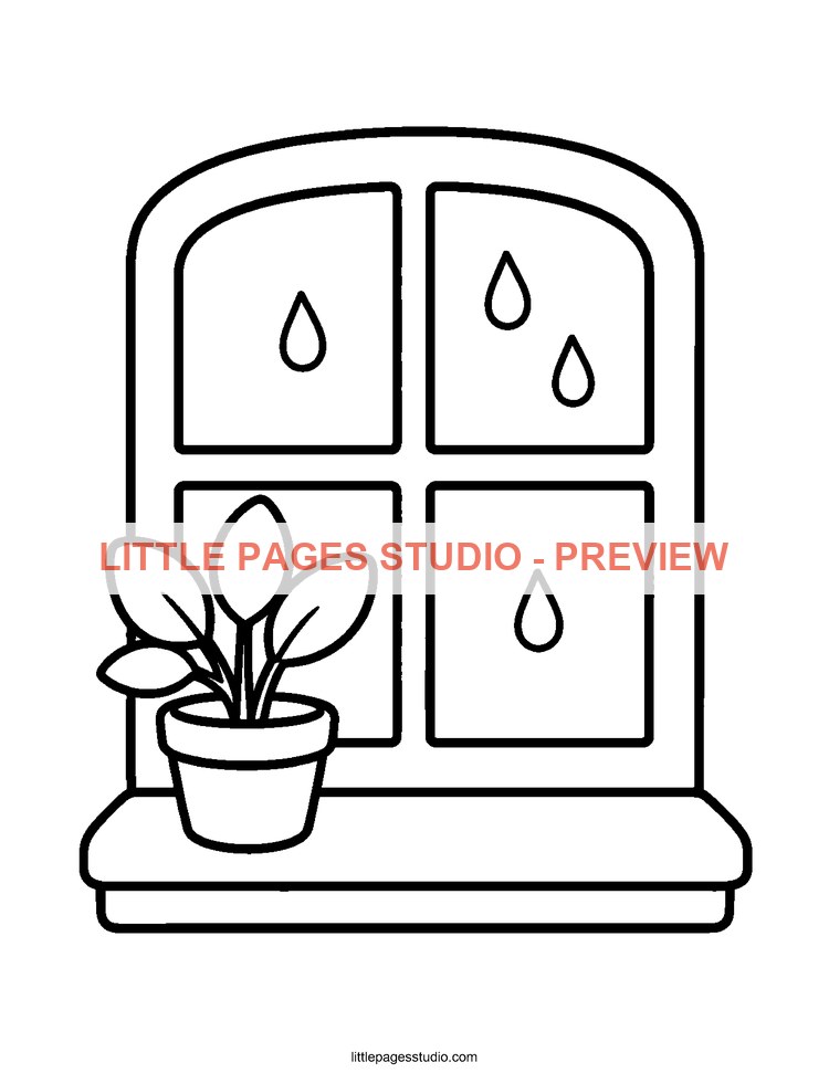 Watermarked preview of Cozy Little Moments coloring page 6