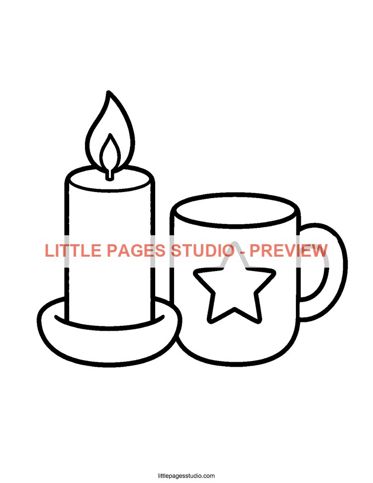 Watermarked preview of Cozy Little Moments coloring page 15