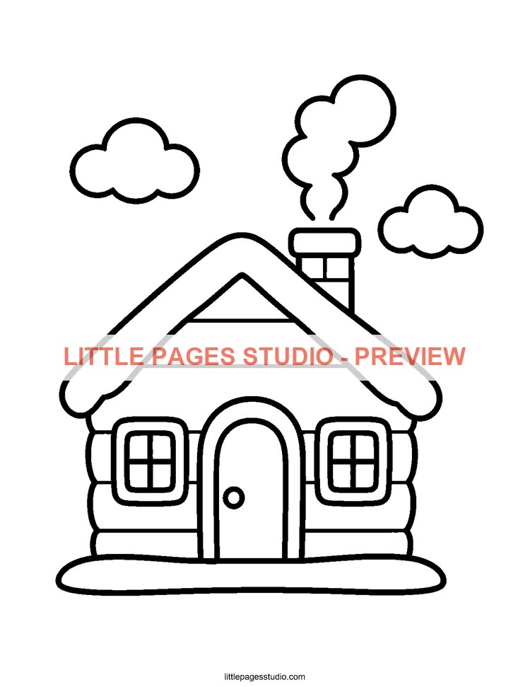 Watermarked preview of Cozy Little Moments coloring page 16