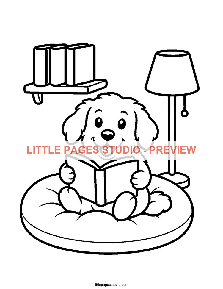 Watermarked preview of Cozy Little Moments coloring page 24