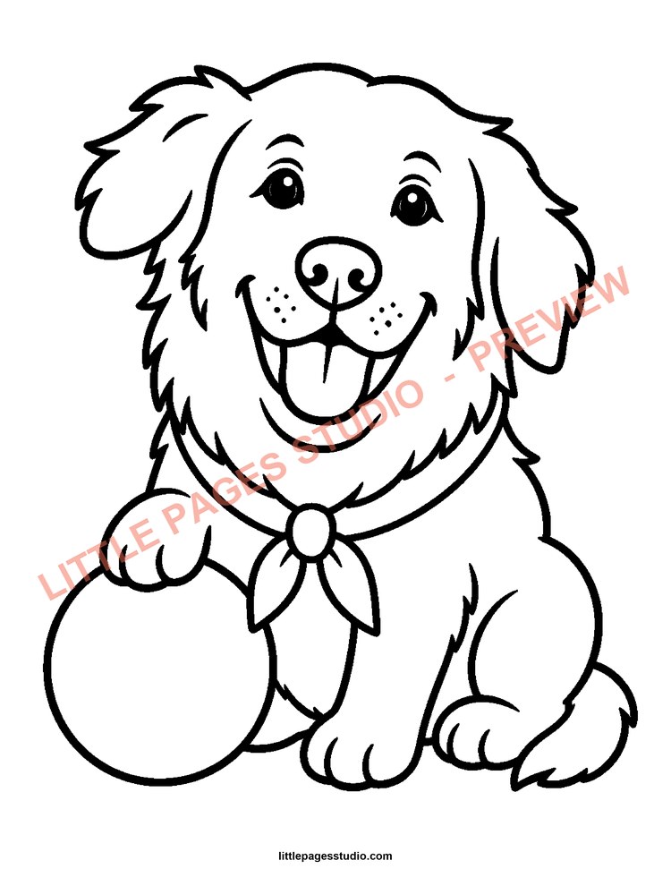 Watermarked preview of Happy Golden Days coloring page 2