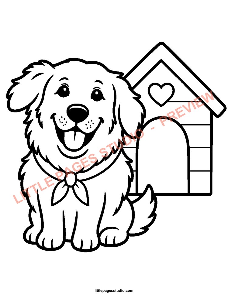 Watermarked preview of Happy Golden Days coloring page 3