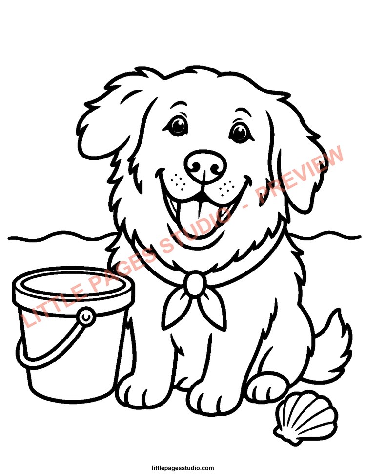 Watermarked preview of Happy Golden Days coloring page 5