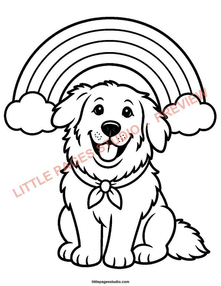 Watermarked preview of Happy Golden Days coloring page 6