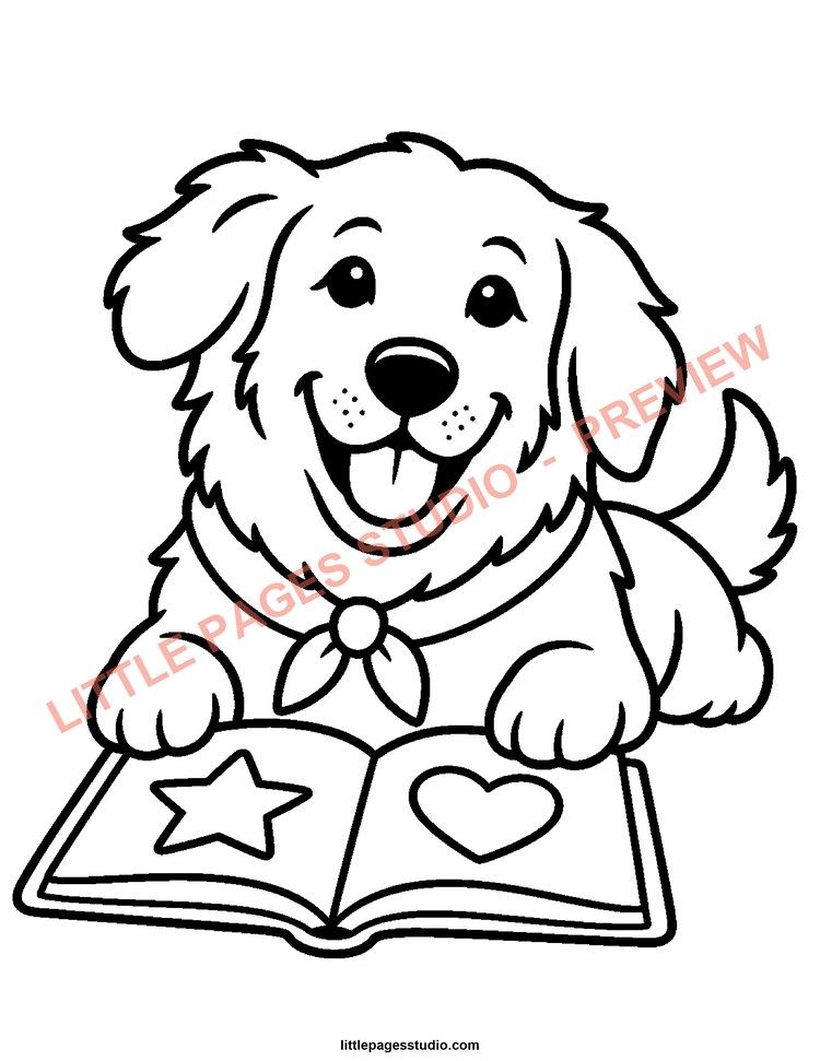 Watermarked preview of Happy Golden Days coloring page 10
