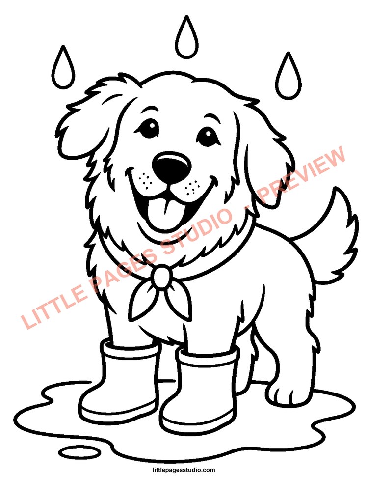 Watermarked preview of Happy Golden Days coloring page 11