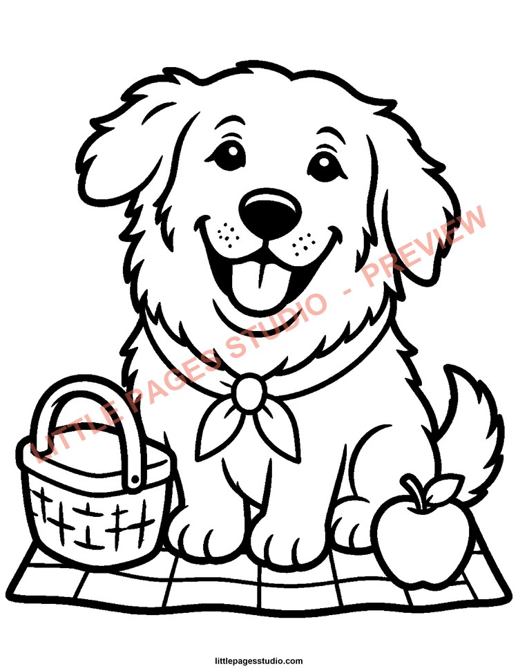Watermarked preview of Happy Golden Days coloring page 15
