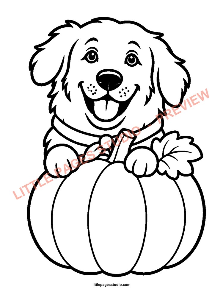 Watermarked preview of Happy Golden Days coloring page 18