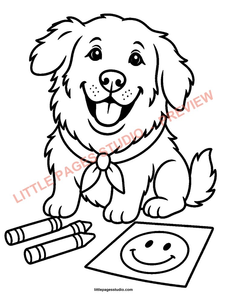 Watermarked preview of Happy Golden Days coloring page 24