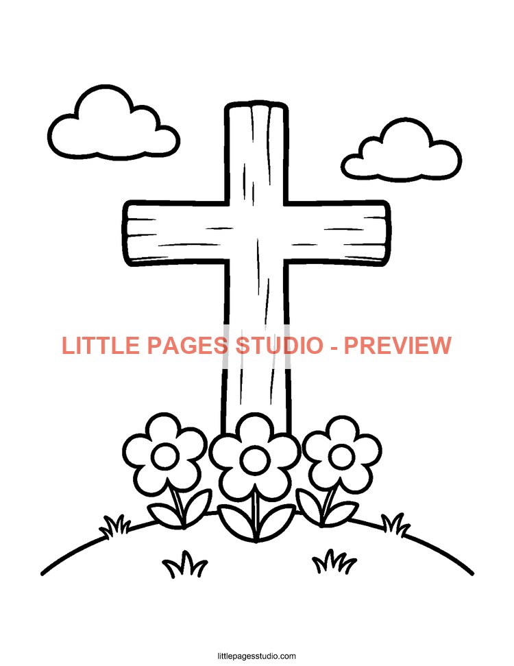 Watermarked preview of Jesus Loves Me Sunday School coloring page 8