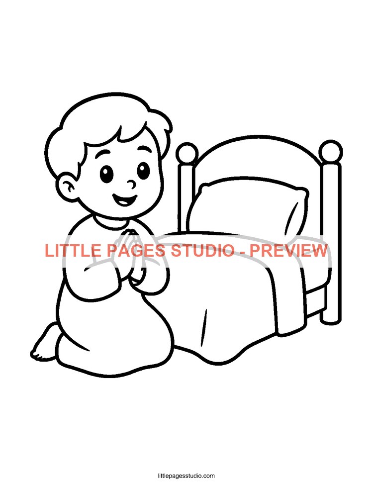 Watermarked preview of Jesus Loves Me Sunday School coloring page 10