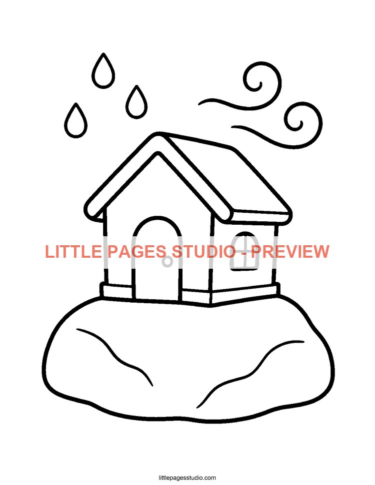 Watermarked preview of Jesus Loves Me Sunday School coloring page 16